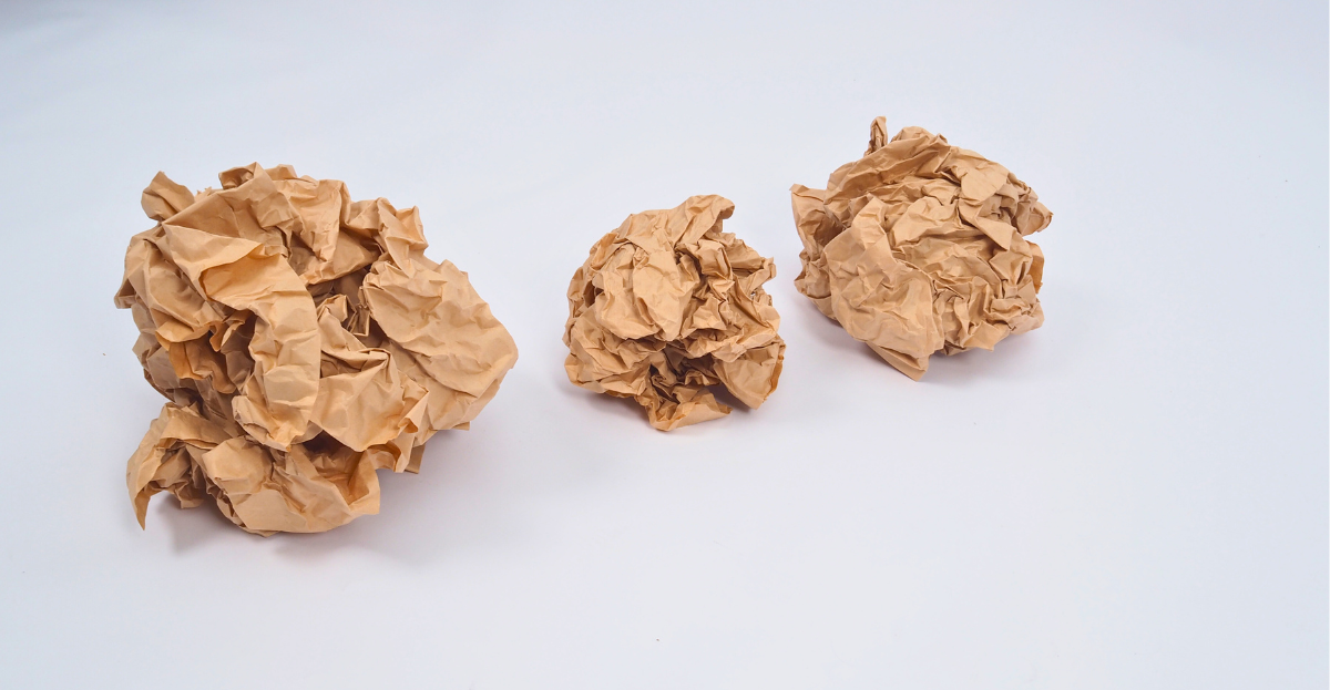 Crumpled Brown Paper Balls